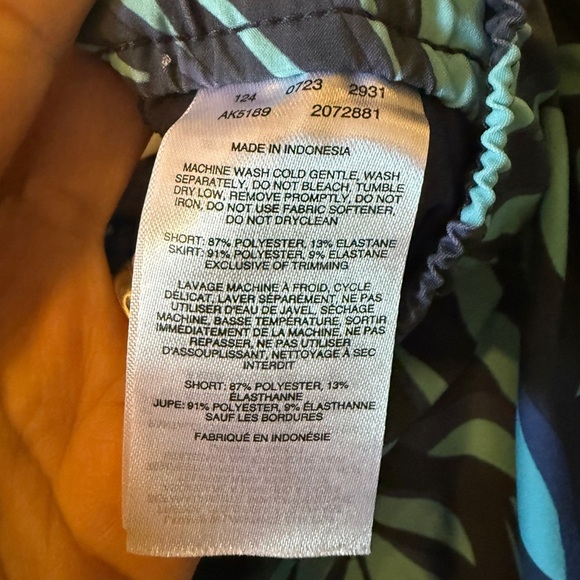 Columbia Blue Leaf Print Skirt size XL - Picture 6 of 9